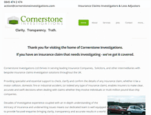 Tablet Screenshot of cornerstoneinvestigations.com